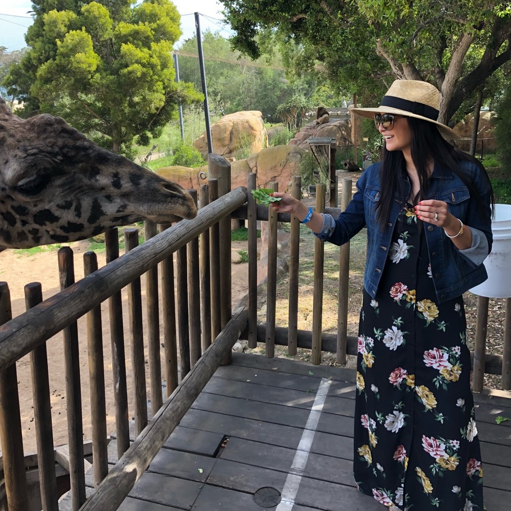 BP black floral maxi